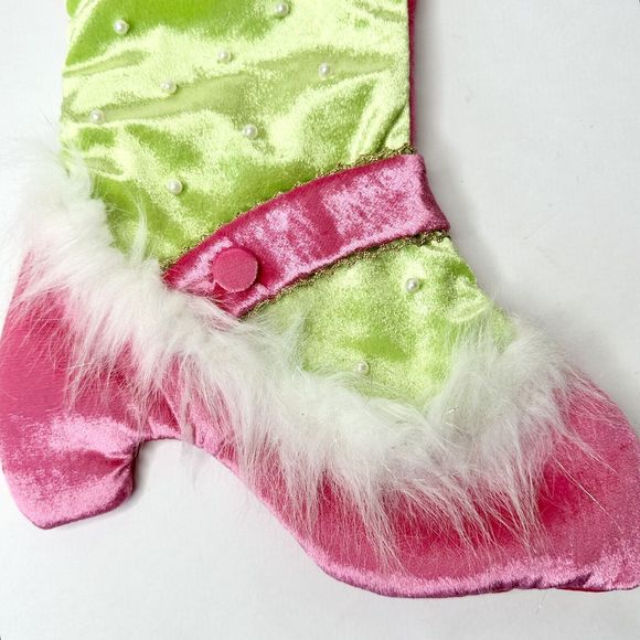 Dan Dee "Princess"‎ Pearl Embellished Pink Girls Christmas Stocking 20" - Picture 4 of 7